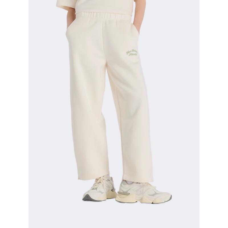 New Balance Linear Heritage Fleece Barrel Leg Women Lifestyle Pant Permafrost