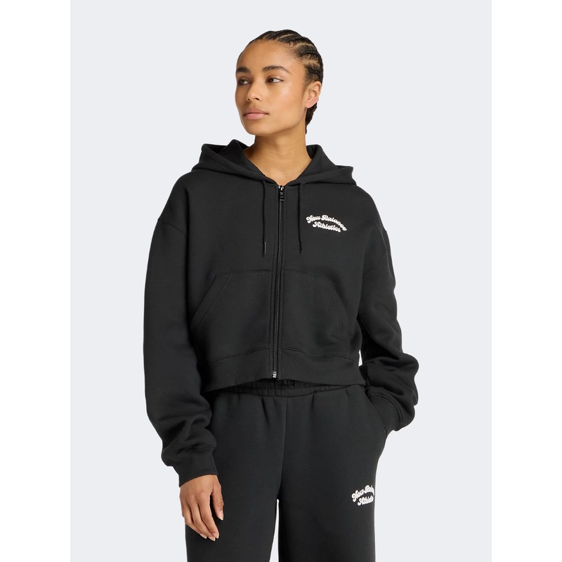 New Balance Linear Heritage Fleece Full Zip Women Lifestyle Hoody Black