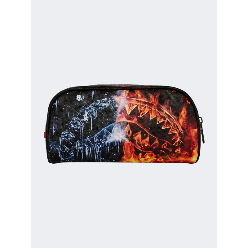 Spray Ground Fire And Ice Shark Men Lifestyle Case Black/Orange/Blue