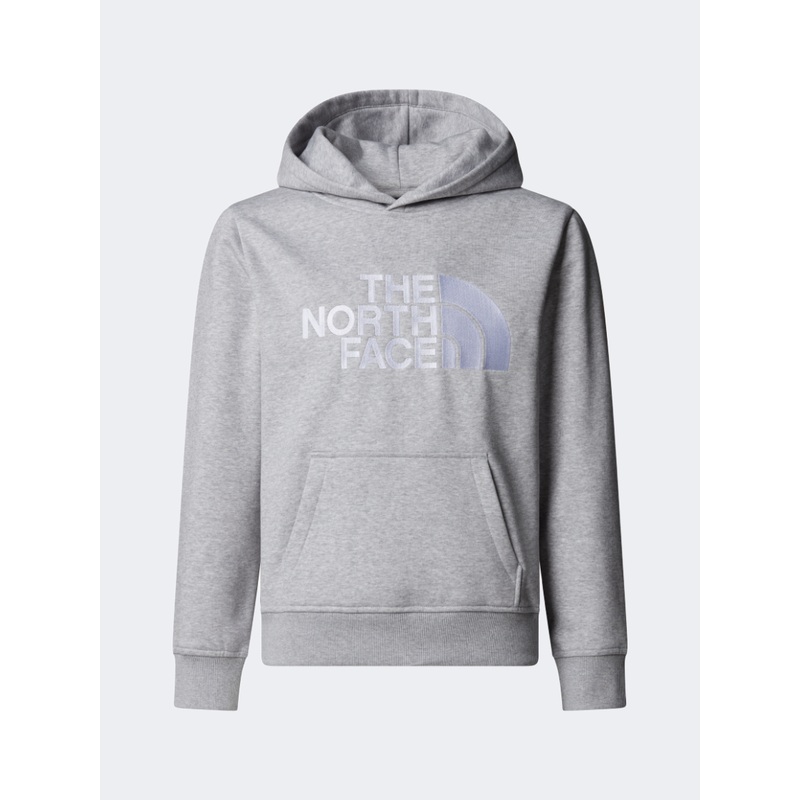 The North Face Drew Peak Pullover Boys Lifestyle Hoody Light Grey Heather