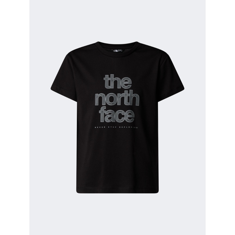 The North Face Reflective Logo Relaxed Girls Lifestyle T-Shirt Black