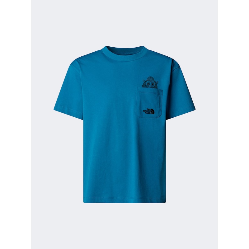 The North Face Sports Oversized Pocket Boys Lifestyle T-Shirt Dusk Blue