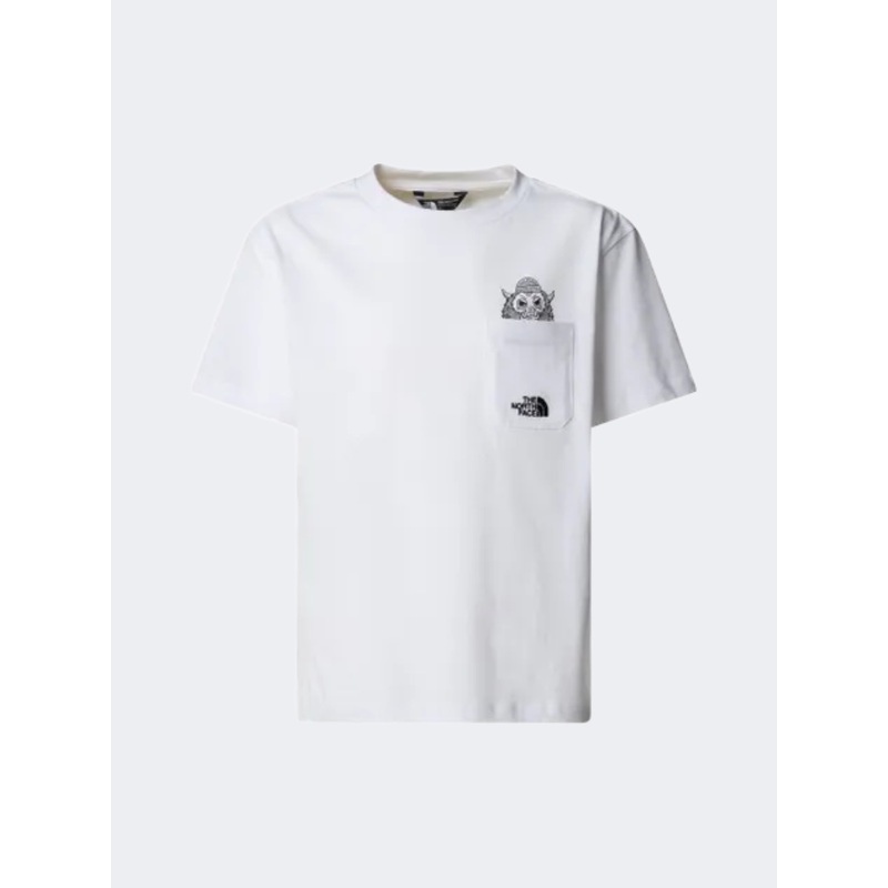 The North Face Sports Oversized Pocket Boys Lifestyle T-Shirt White