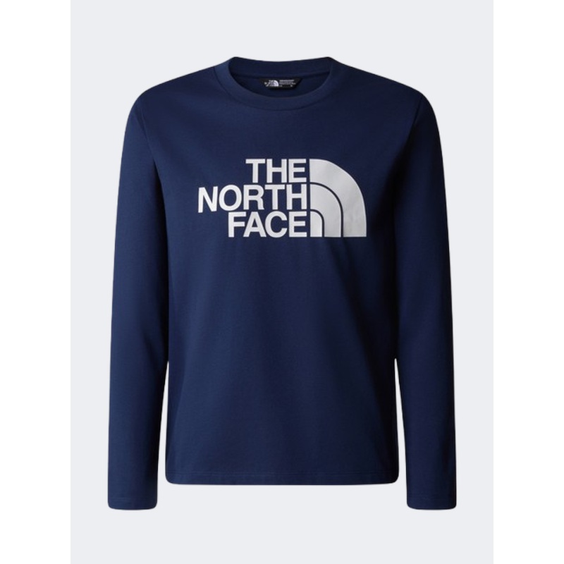 The North Face Teen Easy Longsleeve Kids Lifestyle Long Sleeve Summit Navy