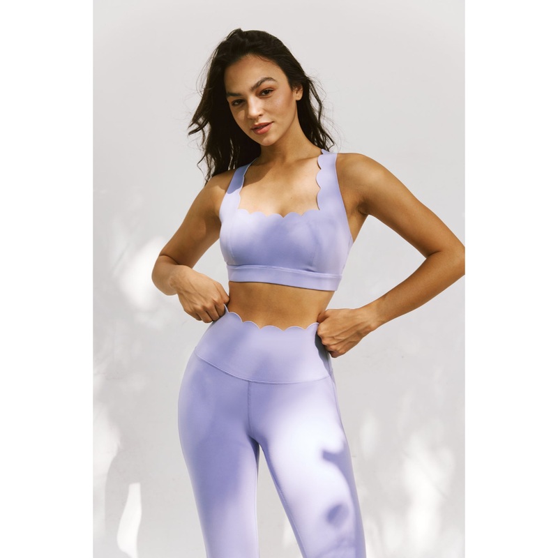 Wiskii Cross Back Sports Women Sportswear Bra Lavender Frost