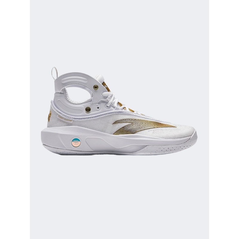 Anta Kt8 Men Basketball Shoes White/Metal Golden