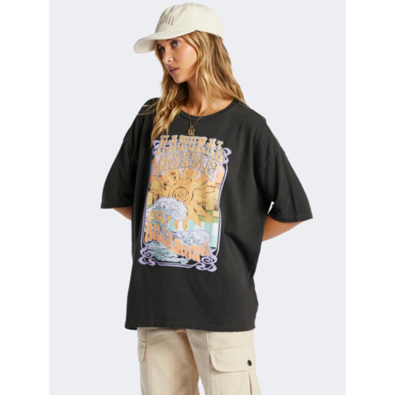 Billabong Natural Mystic Women Lifestyle TShirt Off Black