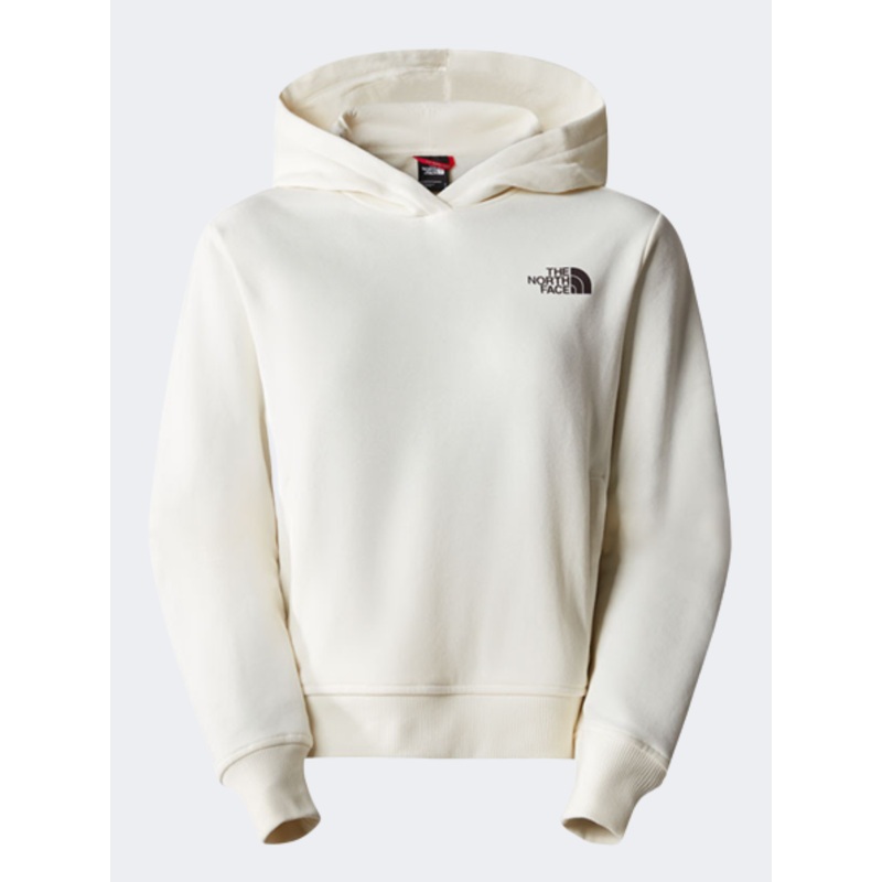 The North Face Nuptse Face Women Lifestyle Hoody Gardenia White