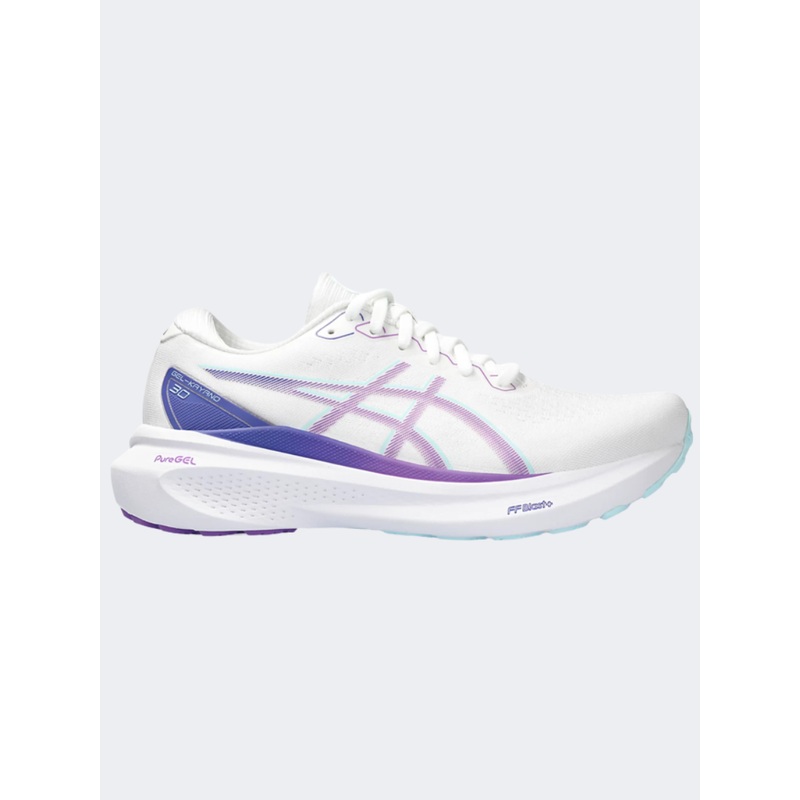 Asics Gel Kayano 30 Women Running Shoes White/Cyber Grape