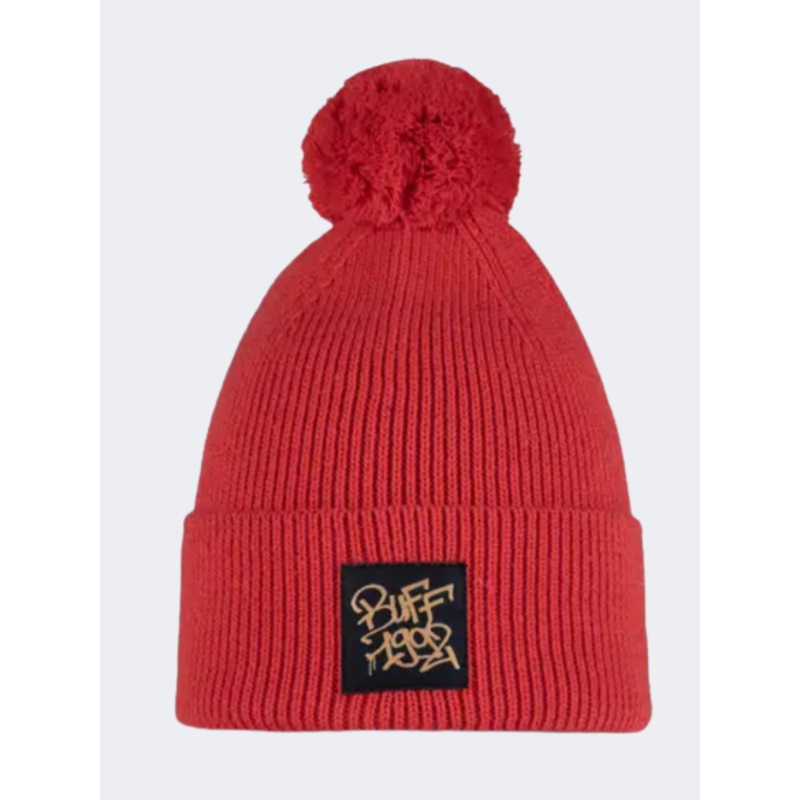 Buff Knitted Boys Lifestyle Beanie Deik Orange Red