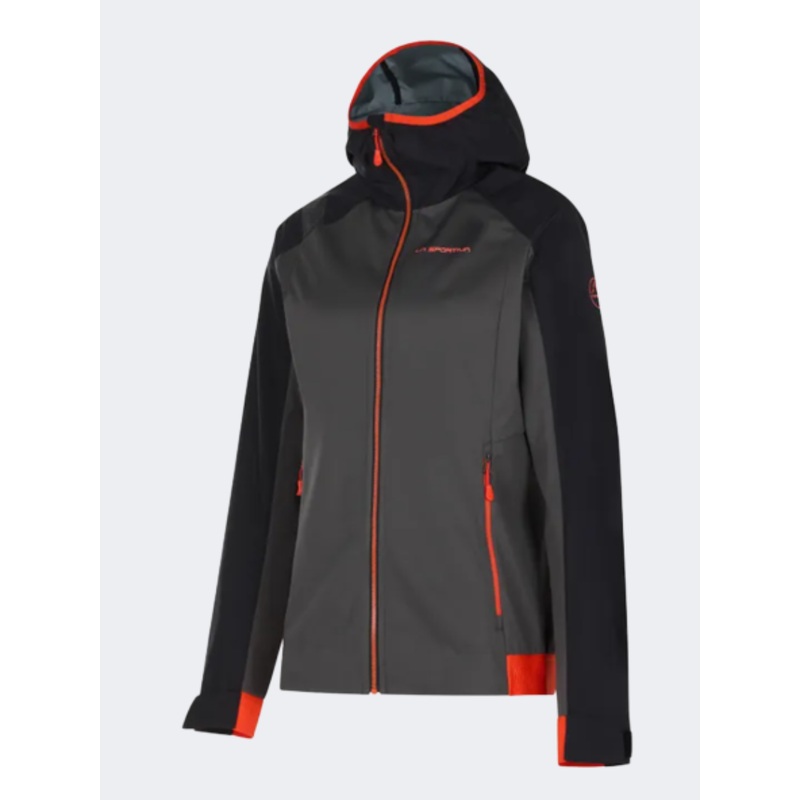 La Sportiva Macnas Women Hiking Jacket Carbon/Cherry Tomato