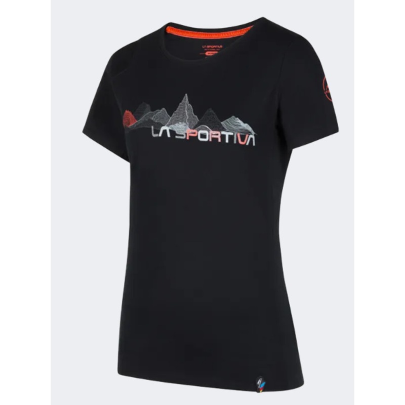 La Sportiva Peaks Women Climbg T-Shirt Black/Cherry Tomato
