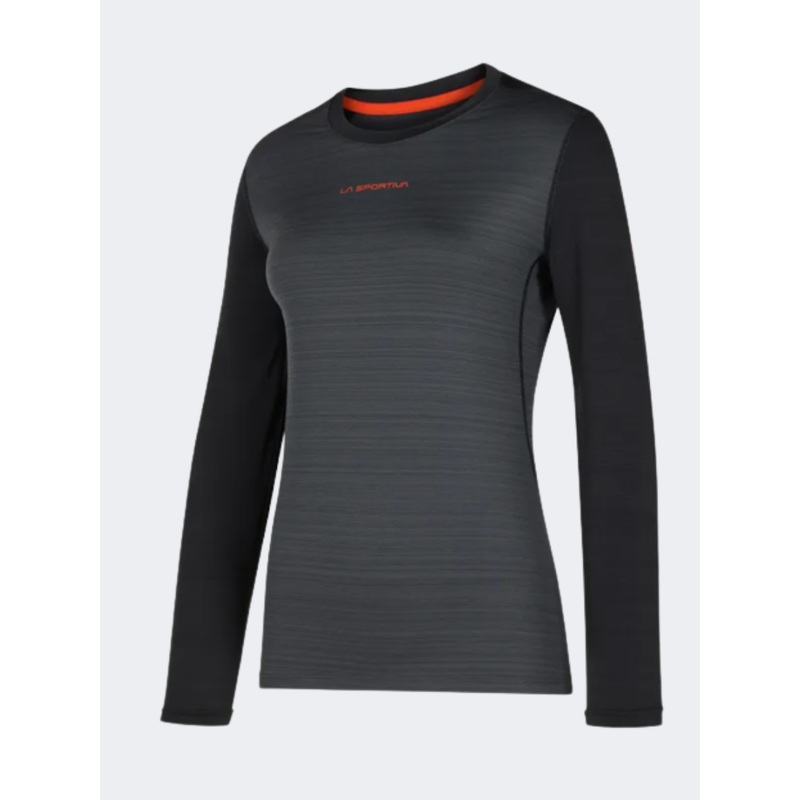 La Sportiva Tour Women Hiking Long Sleeve Carbon/Cherry Tomato