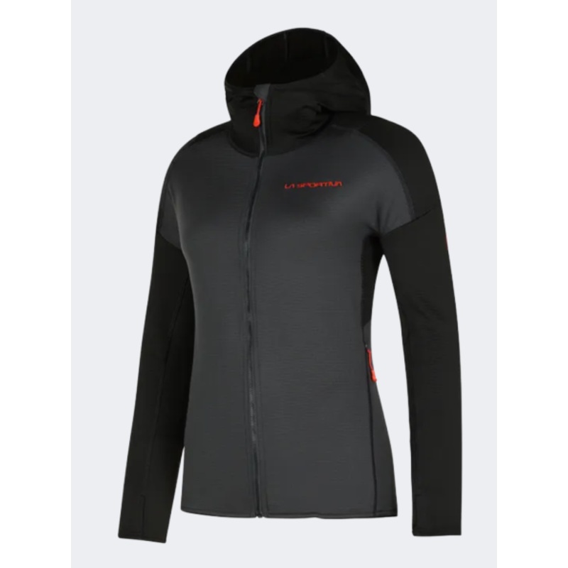 La Sportiva Upendo Women Hiking Hoody Carbon/Cherry Tomato