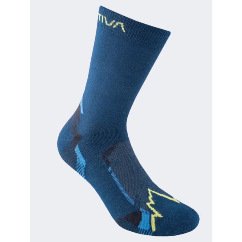 La Sportiva X Cursion Unisex Hiking Sock Blue/Lime Punch