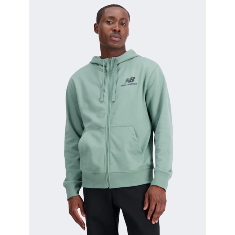 New Balance Essentials Stacked Logo Men Lifestyle Hoody Dark Juniper