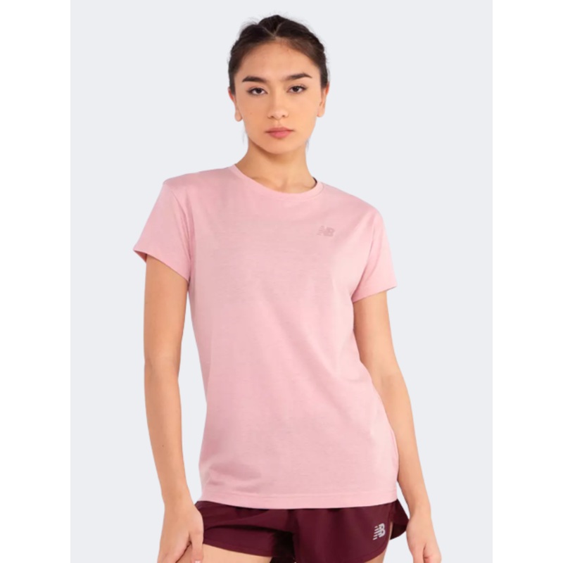 New Balance Relentless Hearthertech Women Performanc T-Shirt Pink Moon