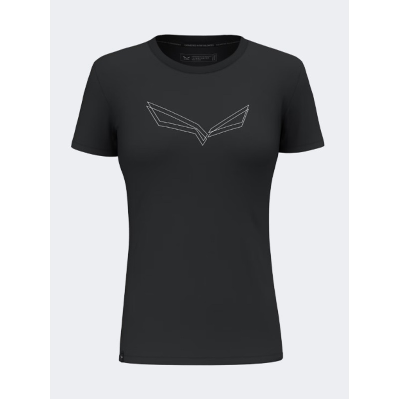 Salewa Pure Eagle Frame Dry Women Hiking T-Shirt Black Out Melange
