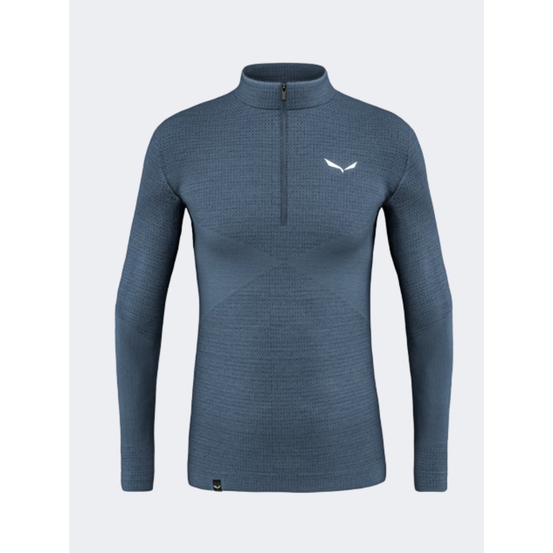 Salewa Zebru Men Hiking Long Sleeve Blue Dark Denim