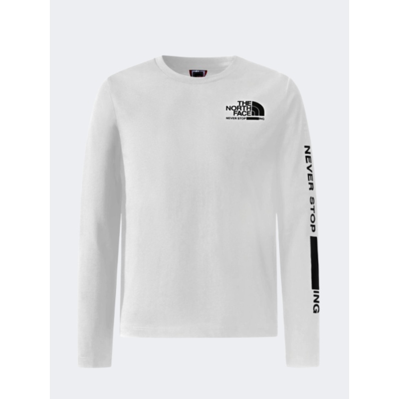 The North Face Teen Graphic Kids Lifestyle Long Sleeve White/Black