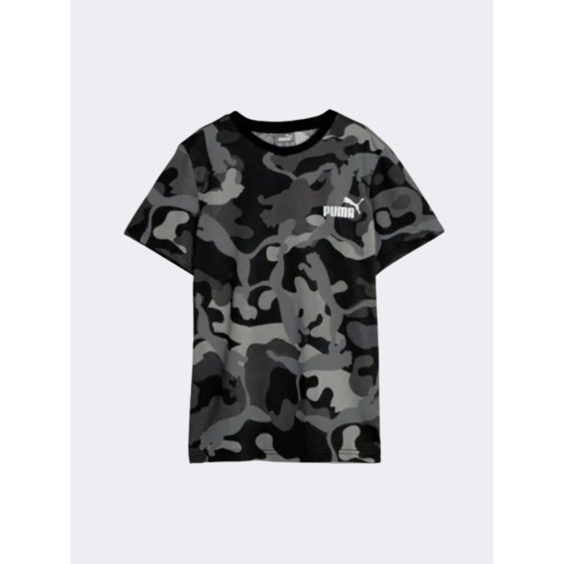 Puma Ess Camo Boys Lifestyle T-Shirt Black
