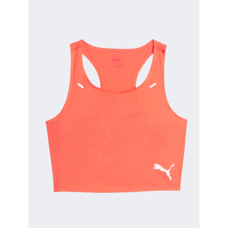 Puma Run Ultraspun Women Running Tank Fire Orchid