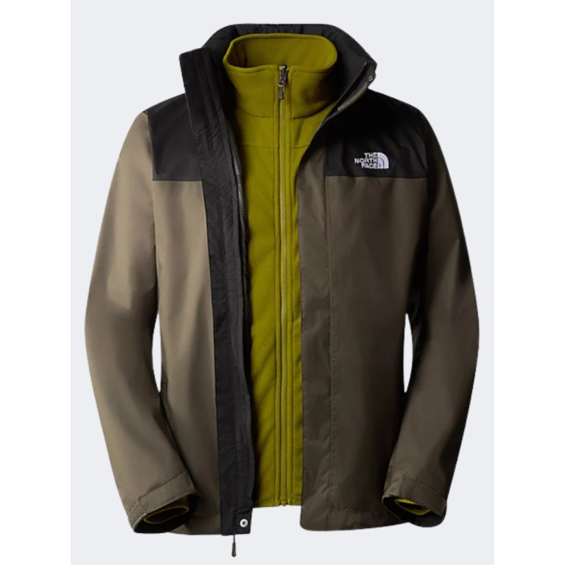 The North Face Evolve Trickclimate Ii Men Hiking Jacket Taupe Green/Sulphur