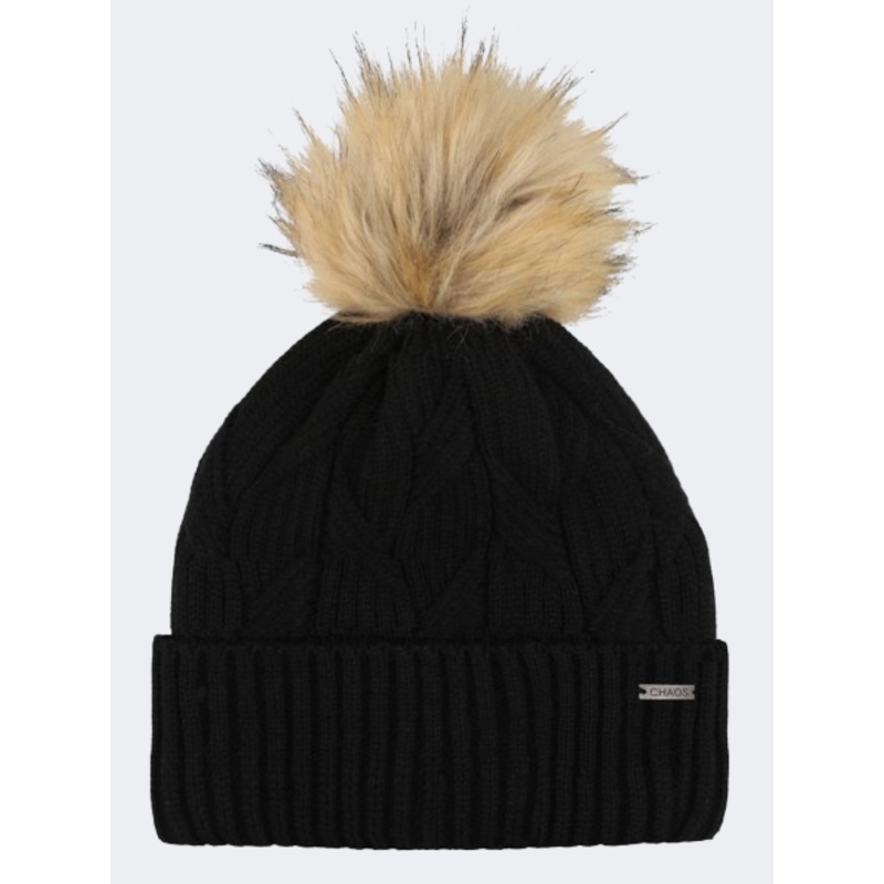 Chaos Hummingbird Pom Women Lifestyle Beanie Black