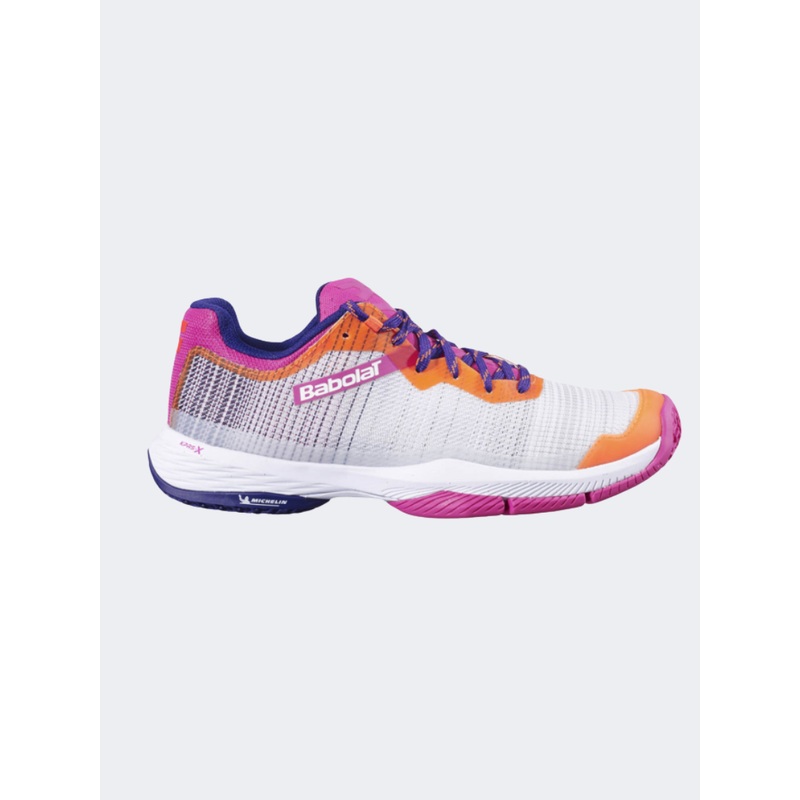 Babolat Jet Ritma Women Padel Shoes White/Purple/Pink