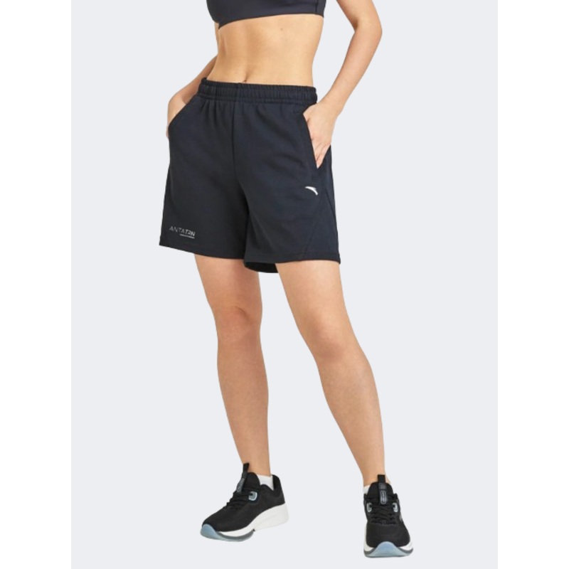 Anta Classic Knit Women Training Short Black