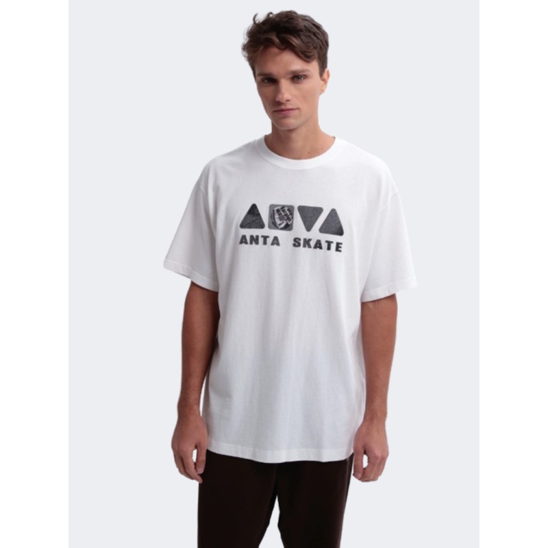 Anta Skate Men Lifestyle T-Shirt Snow White
