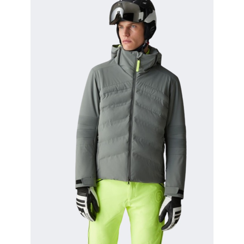 Bogner Henrik Men Skiing Jacket Grey/Neon Yellow