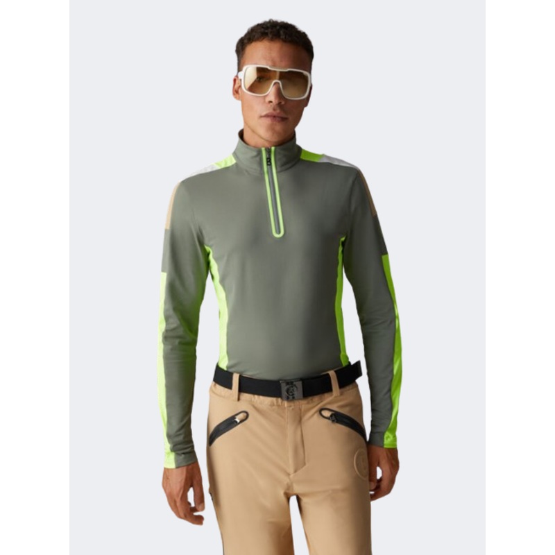Bogner Mica 1 Men Skiing Baselayer Olive Green/Yellow
