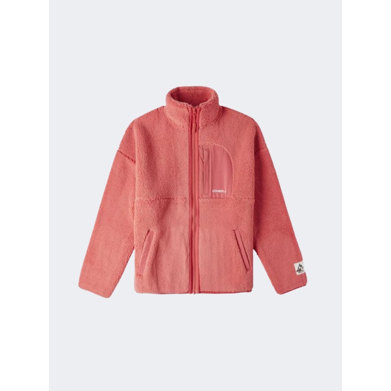 ONeill Cloudrest High Pile Girls Lifestyle Jacket Redorcher