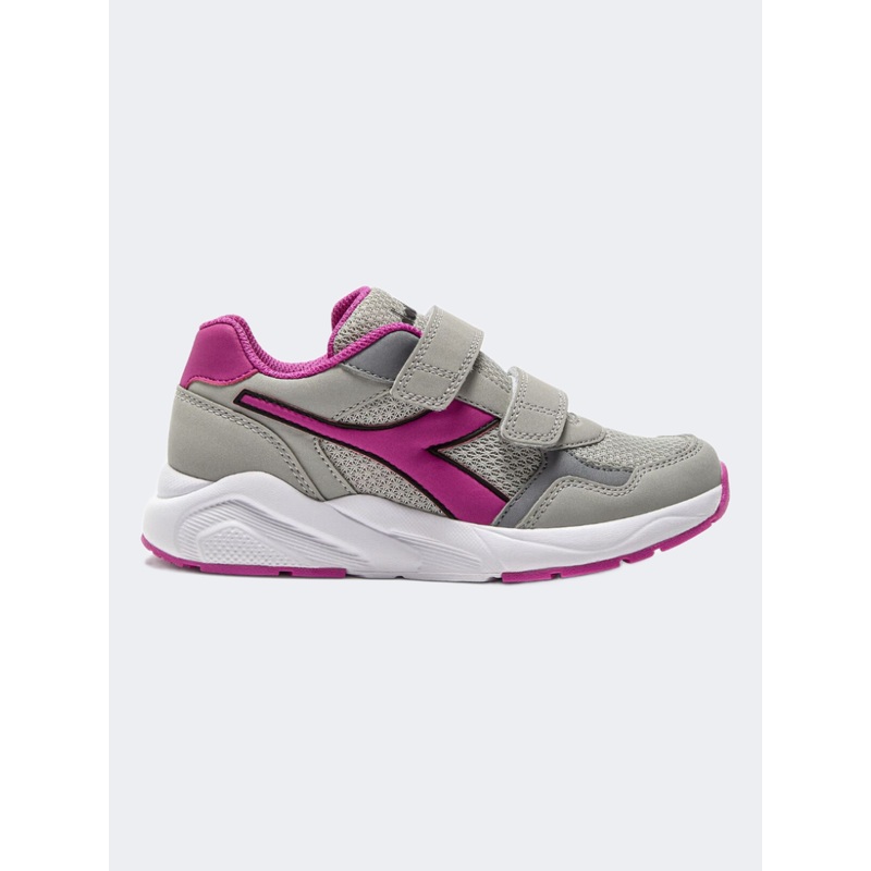 Diadora Falcon 5 Jr V Ps-Girls Running Shoes Silver/Rose Violet