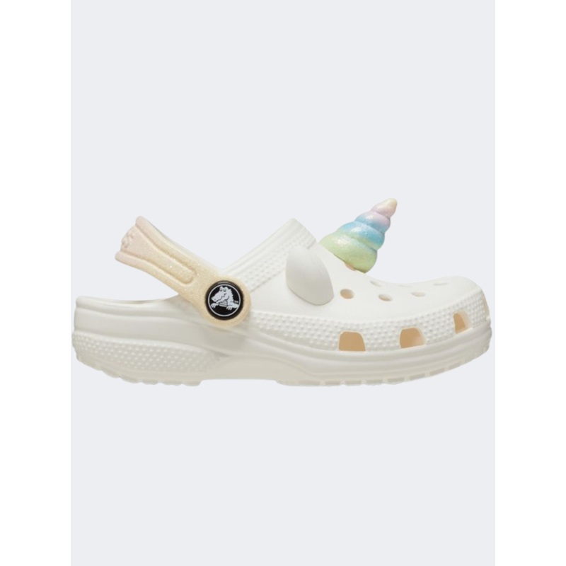 Crocs Classic I Am Rainbow Unicorn Kids Lifestyle Slippers Chalk