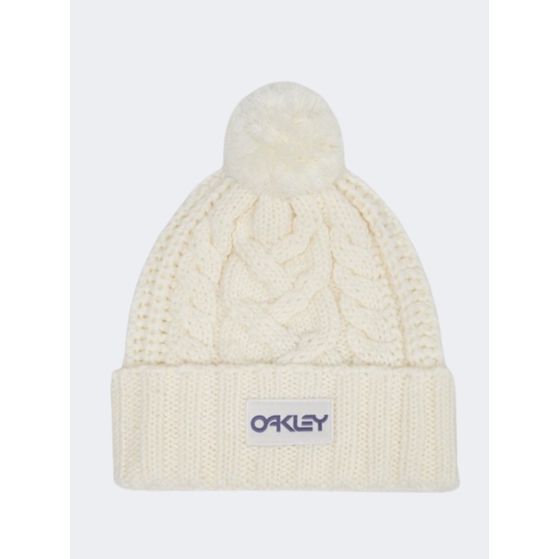 Oakley Harper Pom Unisex Lifestyle Beanie Arctic White