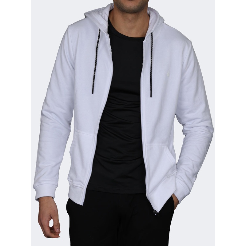 Oil And Gaz  Full Zip Men Lifestyle Hoody White