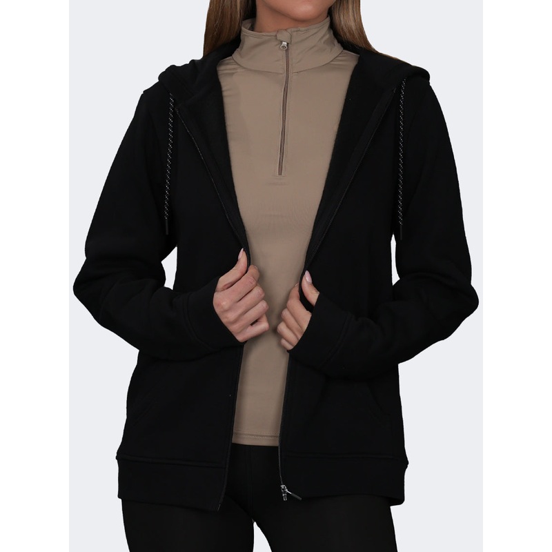 Oil And Gaz  Full Zip Women Lifestyle Hoody Black