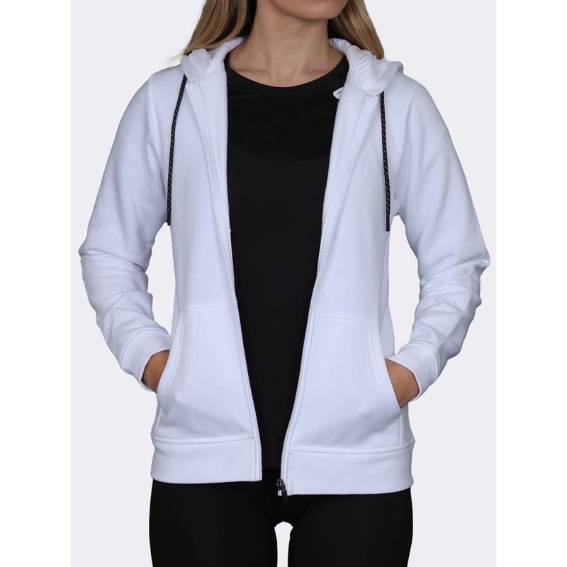 Oil And Gaz  Full Zip Women Lifestyle Hoody White