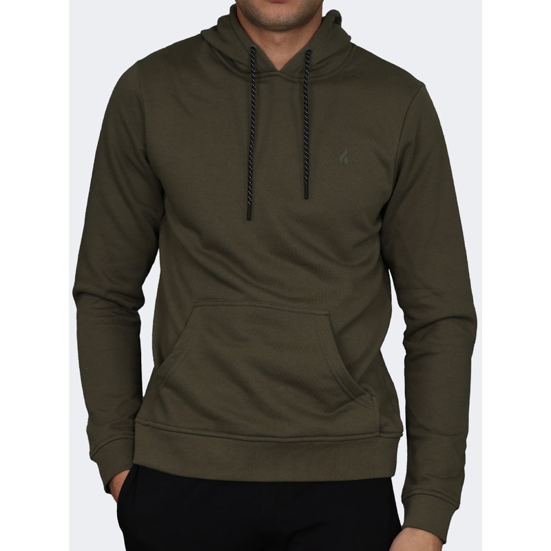 Oil And Gaz Plain Men Lifestyle Hoody Olive
