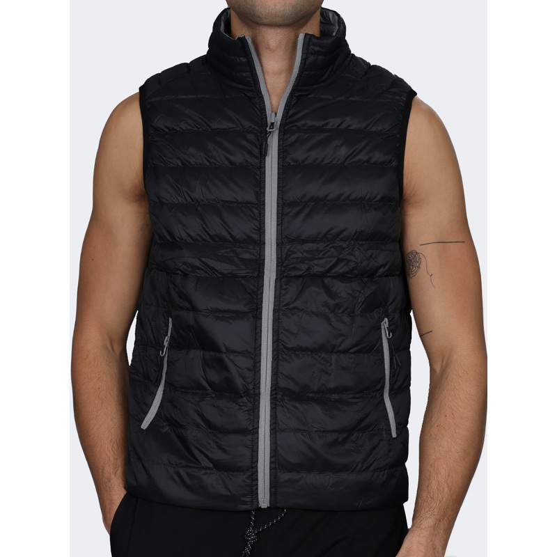 Oil And Gaz Reversible Down Men Lifestyle Vest Black/Grey