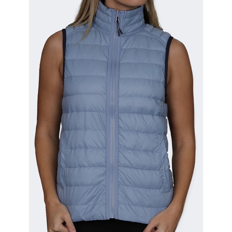 Oil And Gaz Reversible Down Women Lifestyle Vest Navy/Light Blue