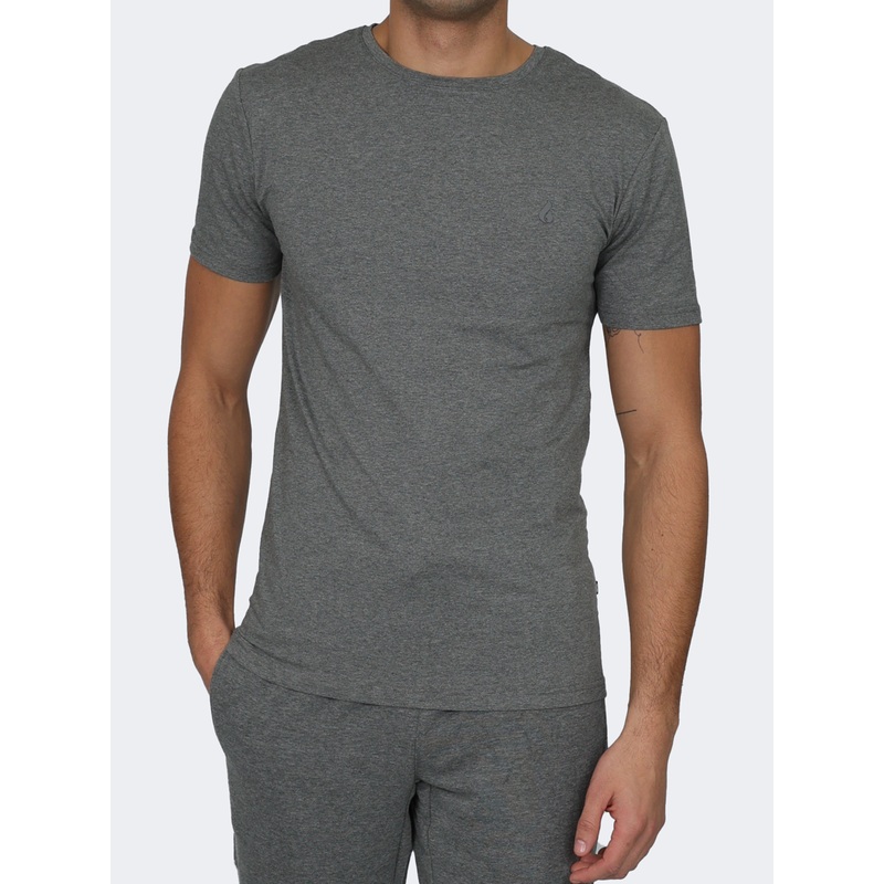 Oil And Gaz Round Neck Men Lifestyle T-Shirt Grey