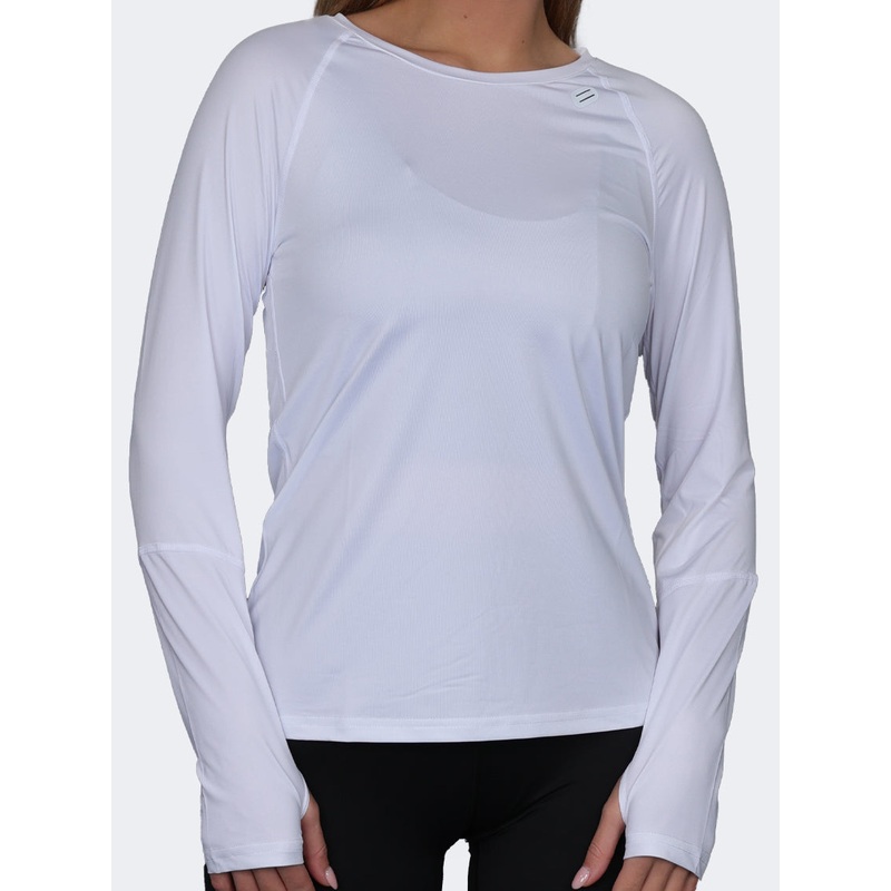 Oil And Gaz Round Neck Women Fitness Long Sleeve White