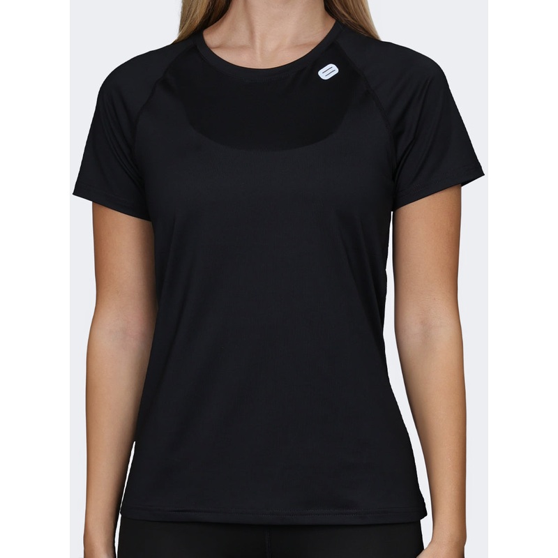 Oil And Gaz Round Neck Women Fitness T-Shirt Black