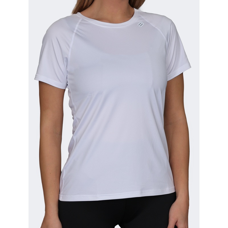 Oil And Gaz Round Neck Women Fitness T-Shirt White