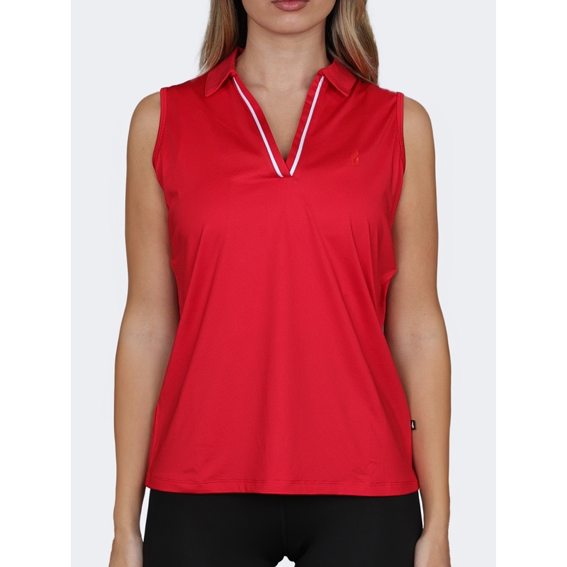 Oil And Gaz Slim Fit Women Fitness Tank Red
