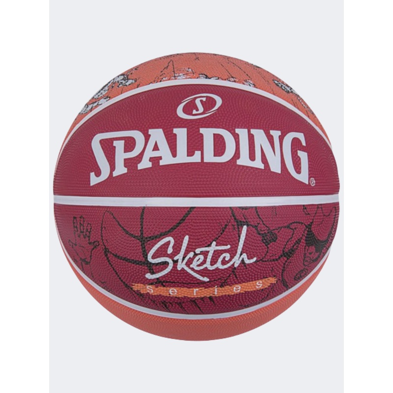 Spalding Sketch Series Basketball Ball Burgundy/Orange