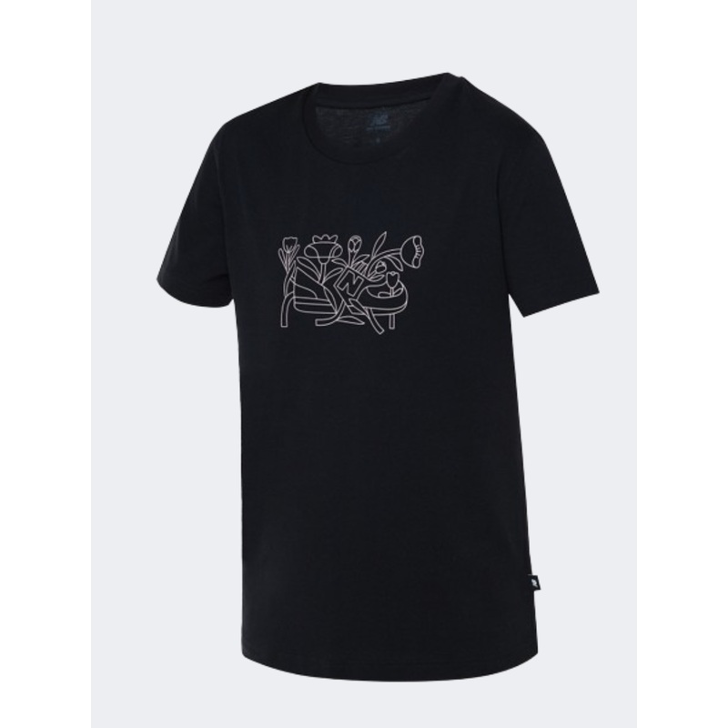 New Balance Floral Women Lifestyle T-Shirt Black